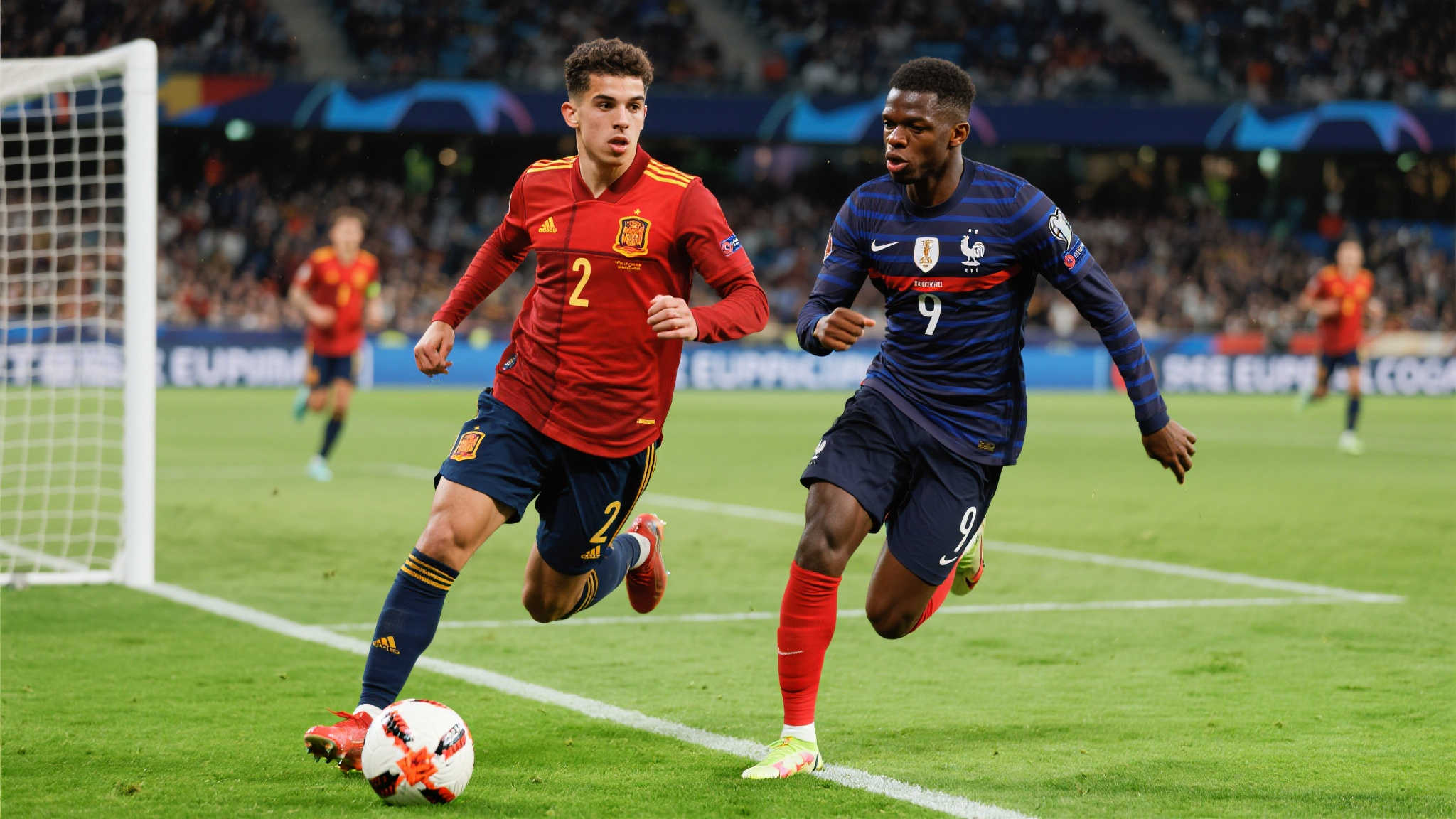 在最新一轮欧洲国家联赛中，西班牙对阵法国。而这场比